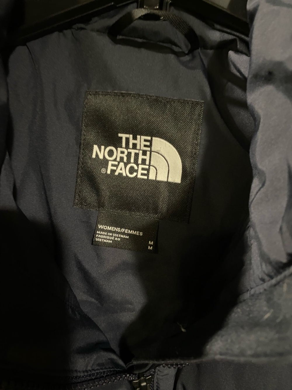 The North Face Navy Blue Puffer Jacket with Hood - Picture 3 of 3